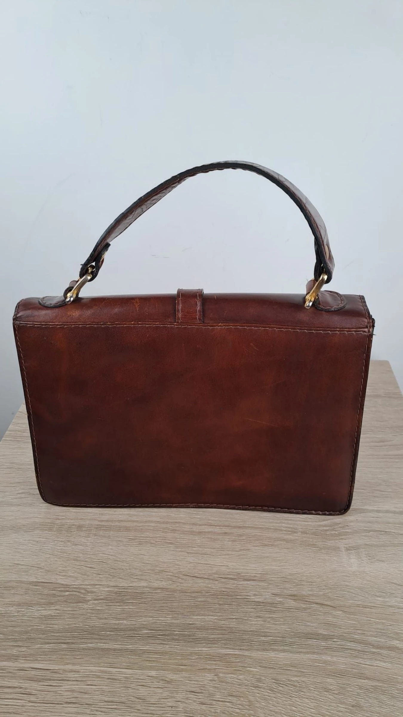 Handtas met meerdere vakken / Vintage Retro / Bruin / Dames / Leer / 168 – photo 3